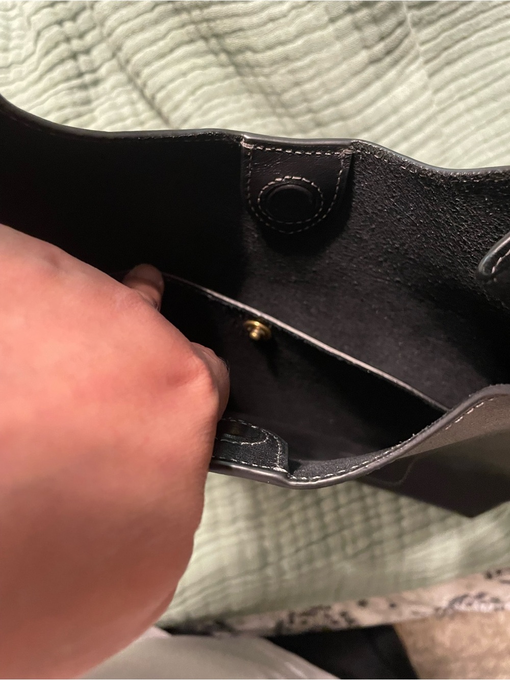 Coach Brooklyn 28 Black Leather Shoulder Bag - Picture 4 of 5
